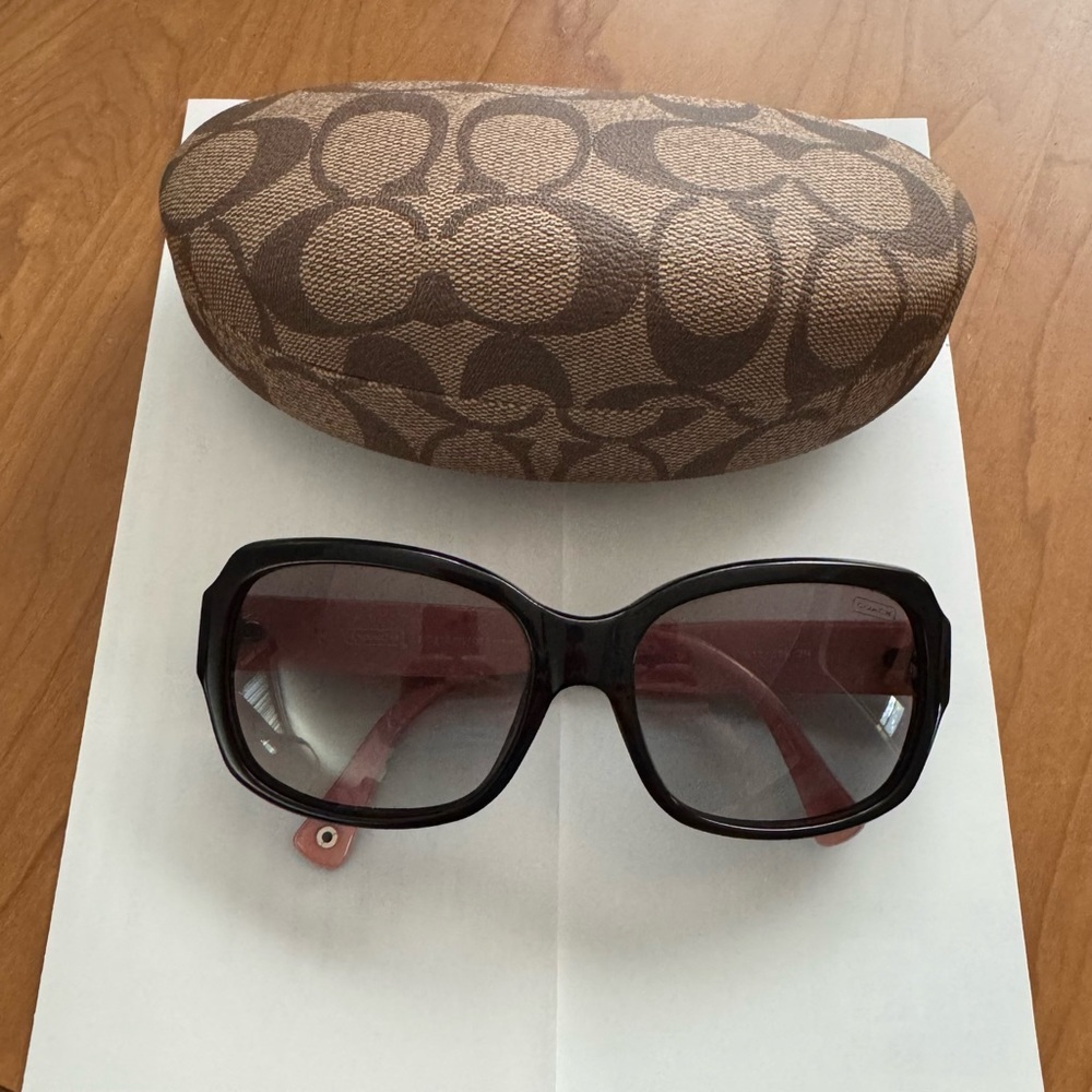 Coach Brown and Black Sunglasses with Signature Case
